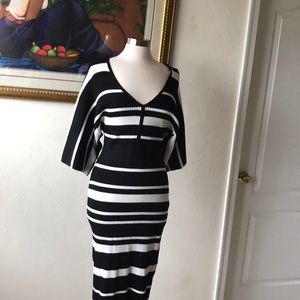 New York and Company Black and White Dress